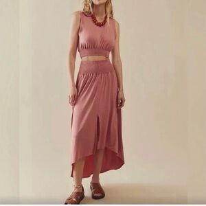Free People FP Beach Morningside Set
Top & Maxi Skirt
Pink
Size Medium
